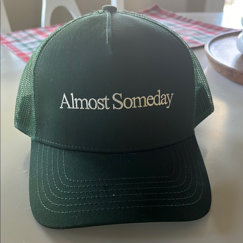 ALMOST SOMEDAY Green Trucker Hat brand new with tags.